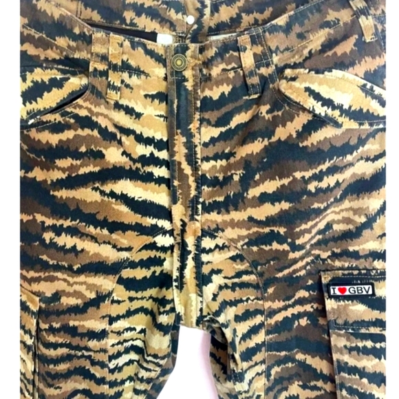 GIAMBATTISTA VALLI x H&M. Tiger Cargo Jeans w crotch zipper!! RARE 33R - Picture 2 of 6